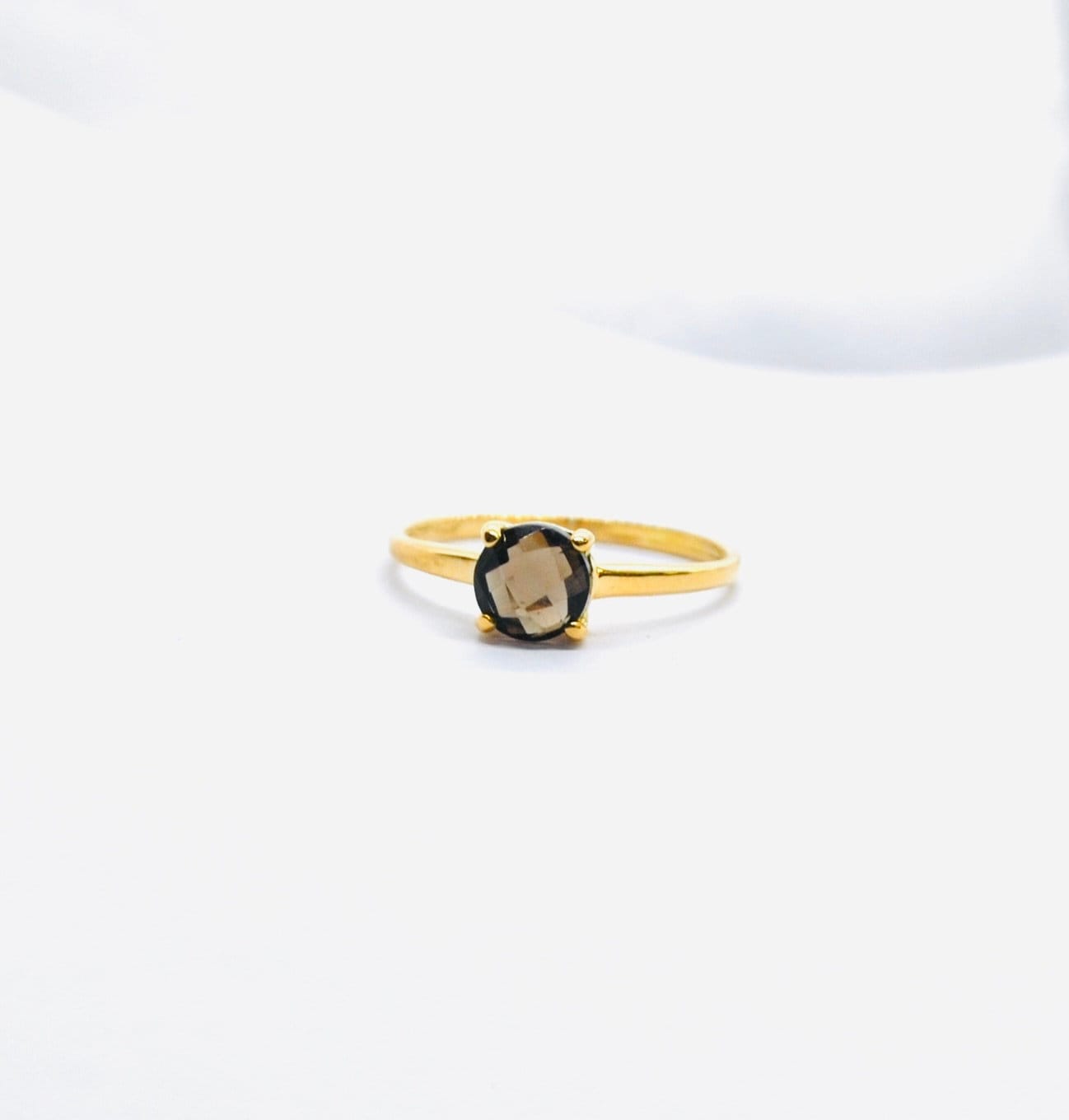 ANILLO TOPACIO FUME Oro Amarillo 18 Kilates Anillo Oro Amarillo