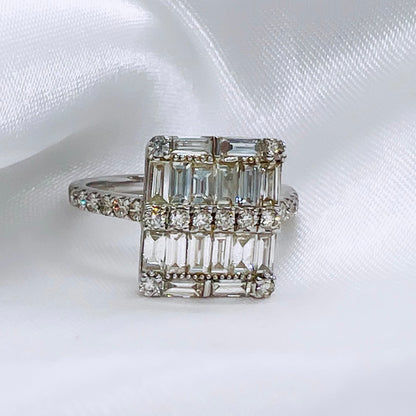 ANILLO DIAMANTES Oro Blanco 18 kilates