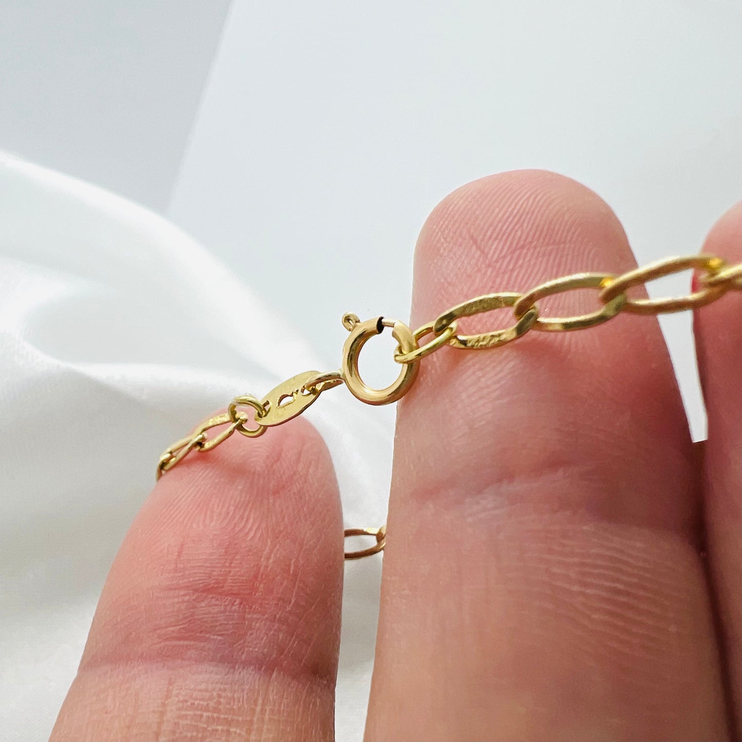 PULSERA esclava de ORO Amarillo de 18 Kilates para bebé, niño o niña