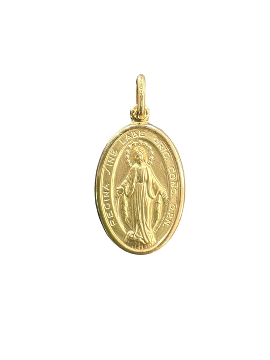 MEDALLA Virgen de la Milagrosa de Oro Amarillo 18 kilates