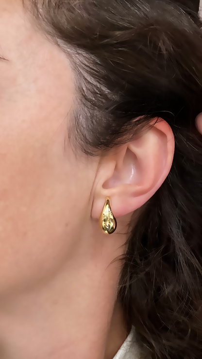 Pendientes de Gota de Oro Amarillo de 18 kilates