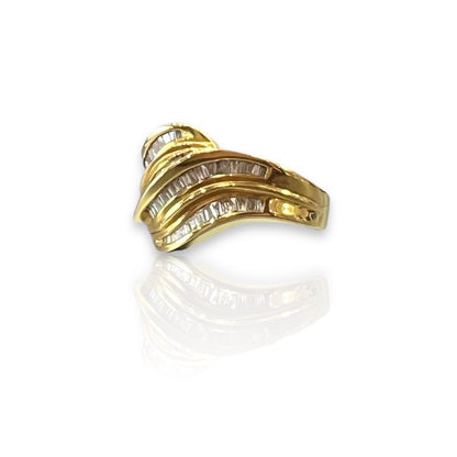 ANILLO ORO Amarillo de 18 Kilates con Brillantes