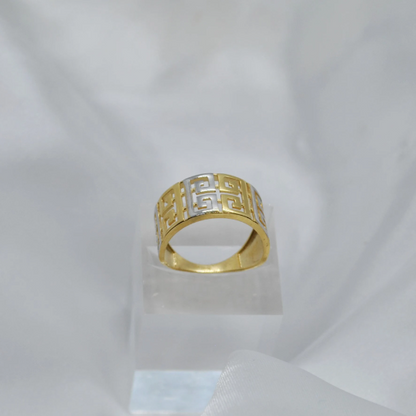 ANILLO Oro Blanco y Amarillo de 18 Kilates ajustable a la medida que desee, Anillos de 18 kilates , 3.6 gramos, Anillos de dos Oros