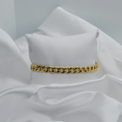 PULSERA de ORO de 18 kilates, pulsera de eslabones, eslabones, pulsera de 18 cm o 20 cm, pulsera de cadena de oro