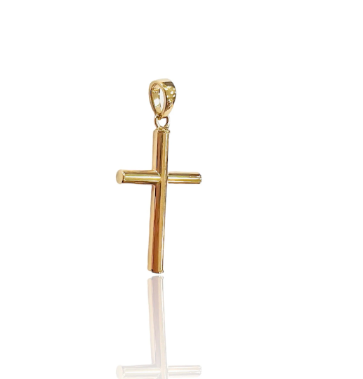 COLGANTE CRUZ de Jesús Oro Amarillo 18 kilates, Colgante Crucifijo Oro Amarillo, Cristo Oro Amarillo 18k, Colgante religioso