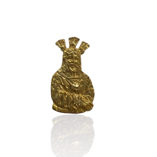 COLGANTE Rostro de CRISTO Oro Amarillo 18 kilates, Colgante Cruz Cara de Jesús 18 k, Cabeza de Jesucristo