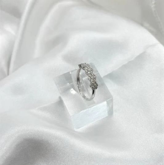 ANILLO DIAMANTES Oro Blanco de 18 kilates