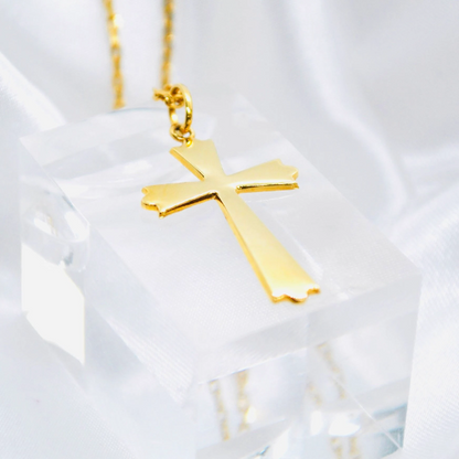 COLGANTE CRUZ de Jesús Oro Amarillo 18 kilates, Colgante Crucifijo Oro Amarillo, Cristo Oro Amarillo 18k, Colgante religioso