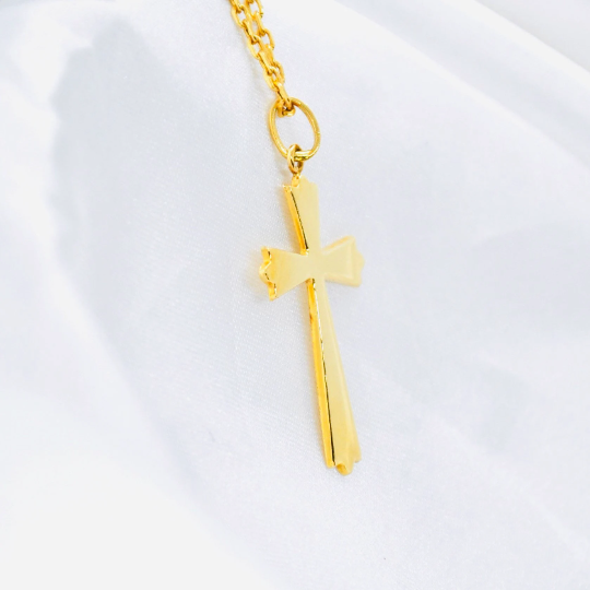 COLGANTE CRUZ de Jesús Oro Amarillo 18 kilates, Colgante Crucifijo Oro Amarillo, Cristo Oro Amarillo 18k, Colgante religioso