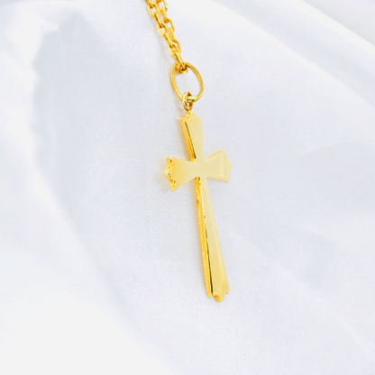 COLGANTE CRUZ de Jesús Oro Amarillo 18 kilates, Colgante Crucifijo Oro Amarillo, Cristo Oro Amarillo 18k, Colgante religioso