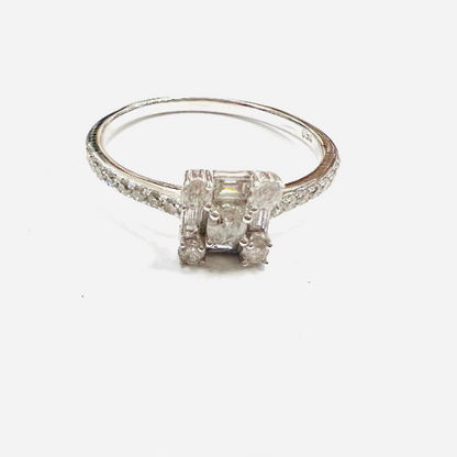 ANILLO BRILLANTES Oro Blanco 18 Kilates