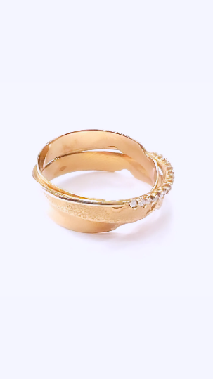 Anillo Oro Rosa de 18 kilates y Brillantes