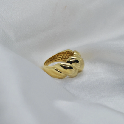 ANILLO Oro Blanco Amarillo de 18 Kilates ajustable a la medida que desee, Anillos de 18 kilates , 4.85 gramos, Anillos de Oro Mujer