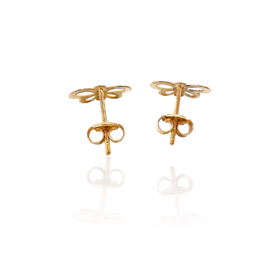 PENDIENTES Niña MARIPOSA  De ORO 18K y Topacios, Pendientes de Oro Amarillo 18, Oro 18k, Pendientes Oro 18, Pendiente Niña 18kl