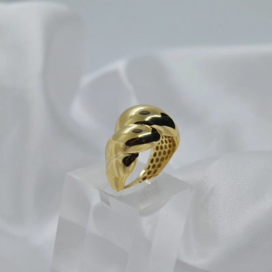 ANILLO Oro Blanco Amarillo de 18 Kilates ajustable a la medida que desee, Anillos de 18 kilates , 4.85 gramos, Anillos de Oro Mujer