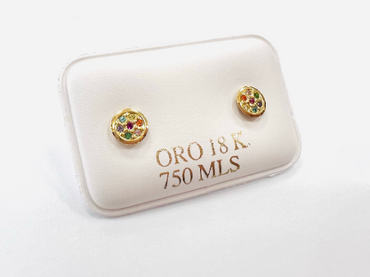 PENDIENTES De ORO 18K, Pendientes de ORO Amarillo Topacios 18 Kilates, Oro Amarillo 18k, Pendiente 18kl Topacios