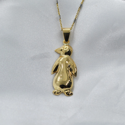 COLGANTE PINGÜINO Oro Amarillo 18 kilates, Colgante ANIMAL Oro Amarillo, Pingüino Oro Amarillo 18 k, Colgante para Cadena