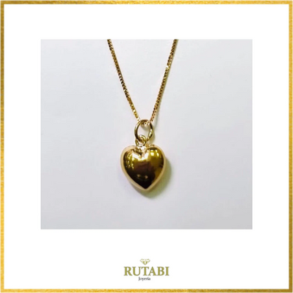 COLGANTE CORAZÓN ORO Amarillo, colgante de Oro Amarillo 18 Kilates, Corazón de Oro Amarillo 18 kilates