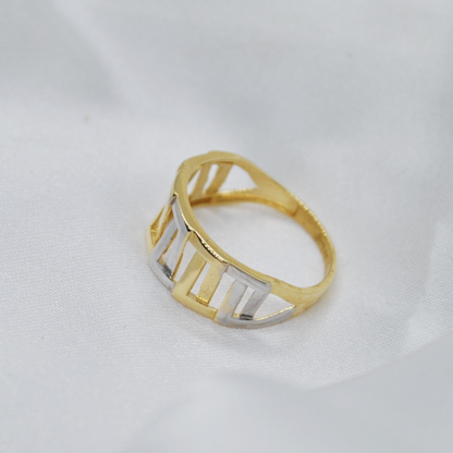 ANILLO Oro Blanco y Amarillo de 18 Kilates ajustable a la medida que desee, Anillos de 18 kilates , 2.65 gramos, Anillos de dos Oros