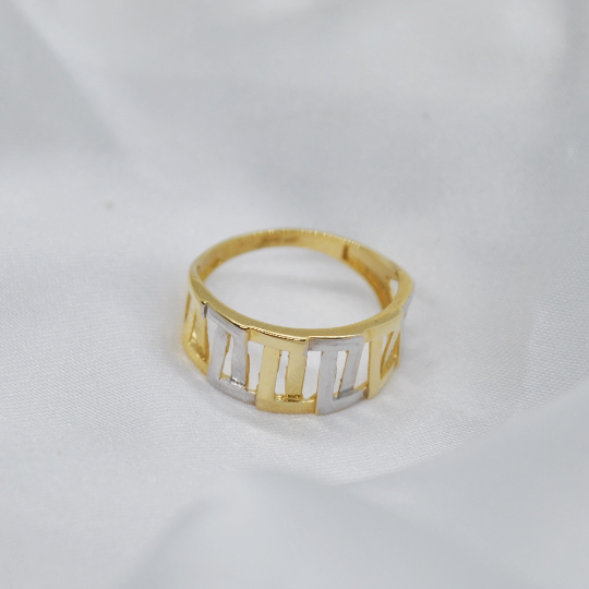 ANILLO Oro Blanco y Amarillo de 18 Kilates ajustable a la medida que desee, Anillos de 18 kilates , 2.65 gramos, Anillos de dos Oros