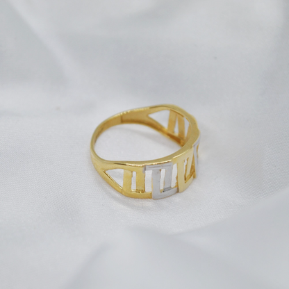 ANILLO Oro Blanco y Amarillo de 18 Kilates ajustable a la medida que desee, Anillos de 18 kilates , 2.65 gramos, Anillos de dos Oros