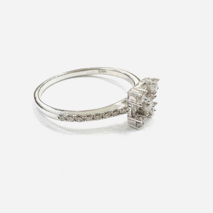 ANILLO BRILLANTES Oro Blanco 18 Kilates