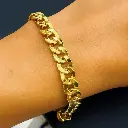 PULSERA Barbada de ORO de 18 kilates,