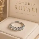 ANILLO Combinación de Brillantes en Oro Blanco de 18 k