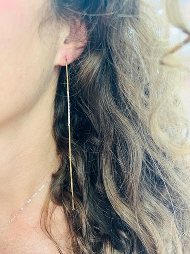 [P 1058] PENDIENTES De BRILLANTES  Colgantes de Oro Amarillo de 18 kilates