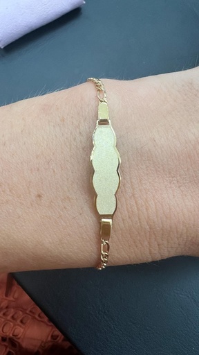 [Pu 27] PULSERA esclava de ORO Amarillo de 18 Kilates para bebé, niño o niña