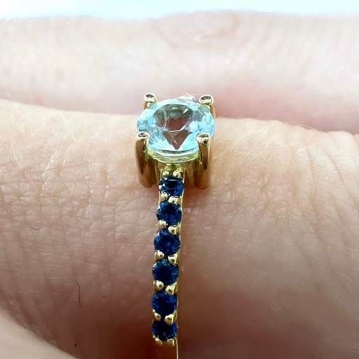 [An 117] Anillo de oro amarillo de 18 k